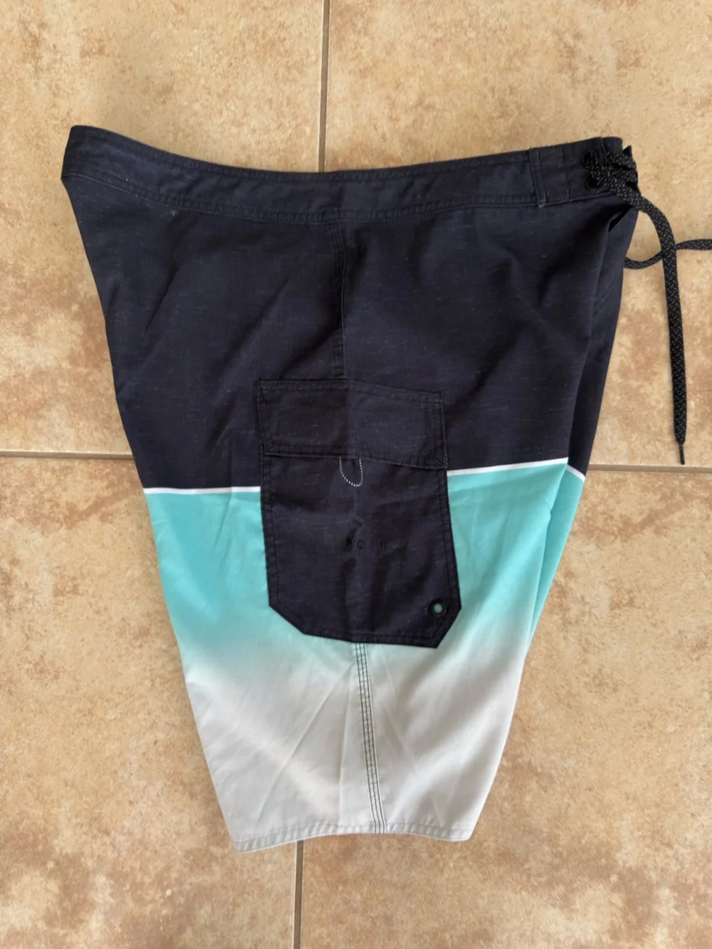 Rip Curl Navy, Teal & White Ombre Boardshorts